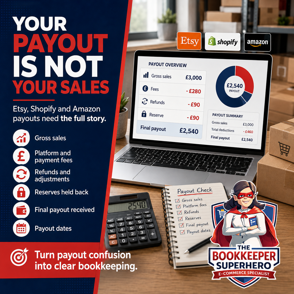 Your payout is not the same thing as your sales.